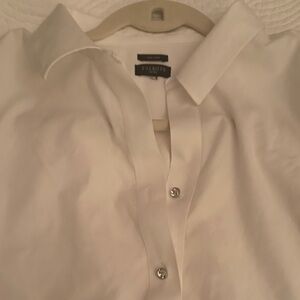 Talbots Classic White Dress Blouse